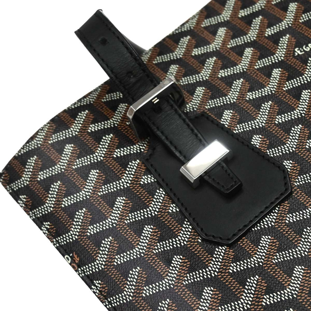 Goyard Comores Coated Canvas Black Canvas Tote Bag Bag (Pre-Owned)