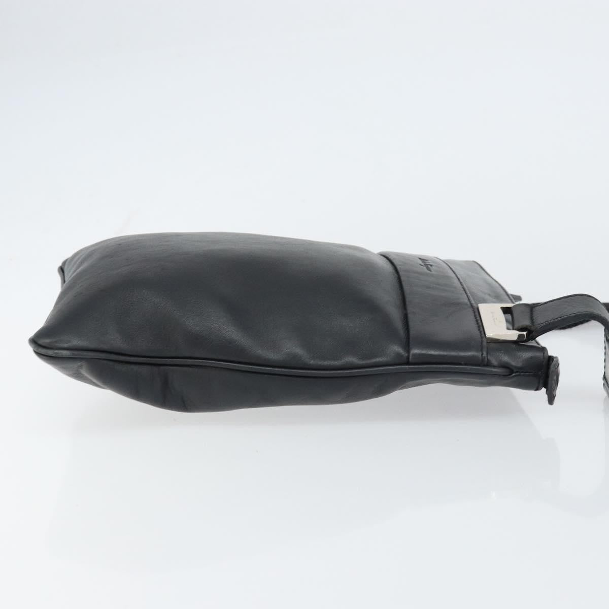 Salvatore Ferragamo Vintage Leather Black Leather Shoulder Bag Bag (Pre-Owned)