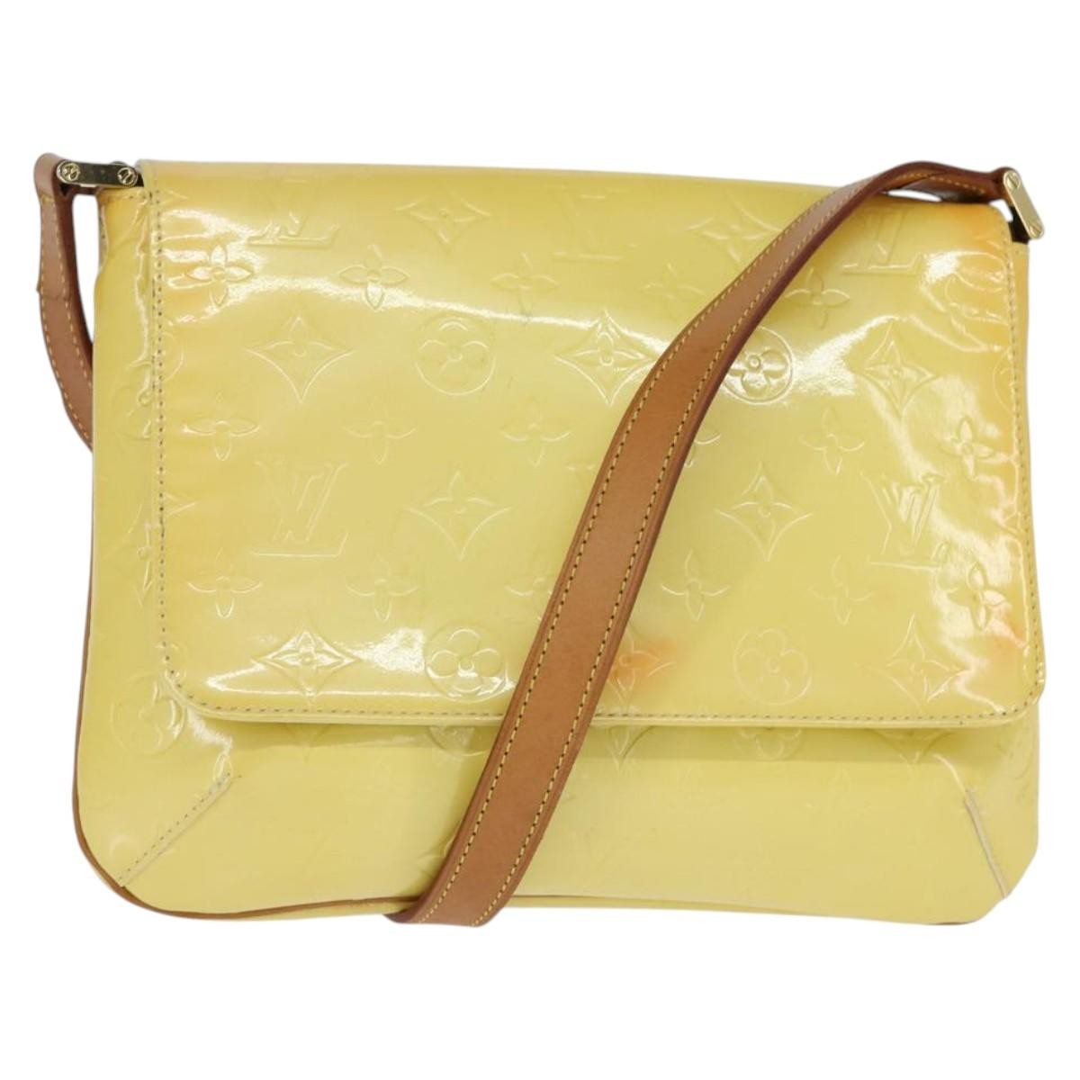 Louis Vuitton Thompson Street Monogram Vernis Yellow Patent_Leather Handbag (Pre-Owned)