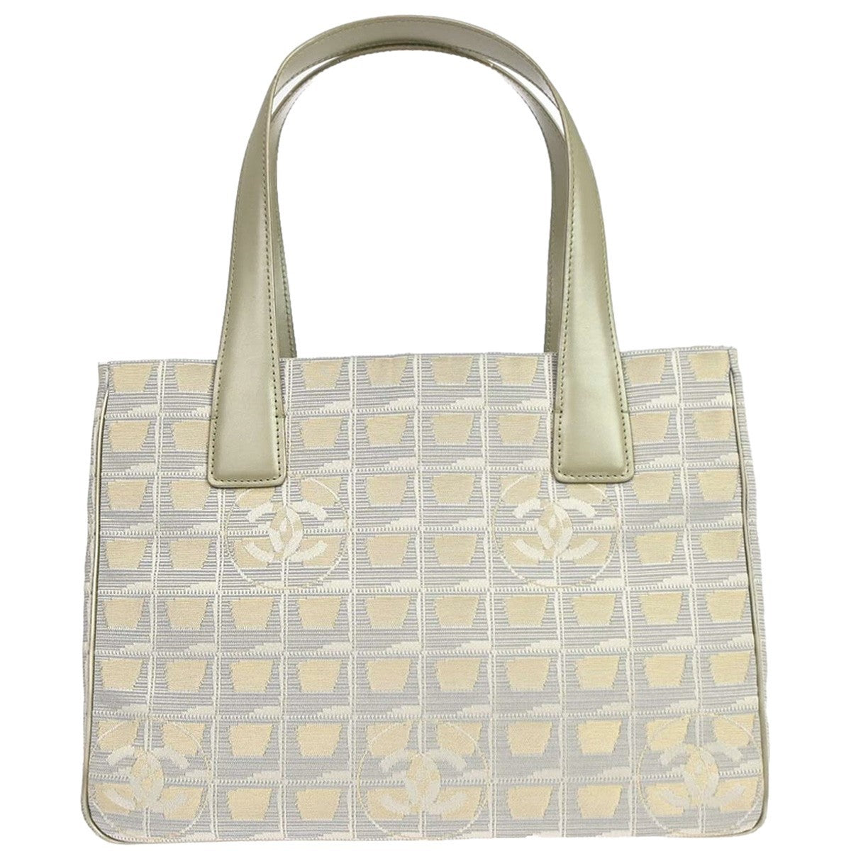 Chanel Travel Line Nylon Gold Nylon Tote Bag Bag (Pre-Owned)