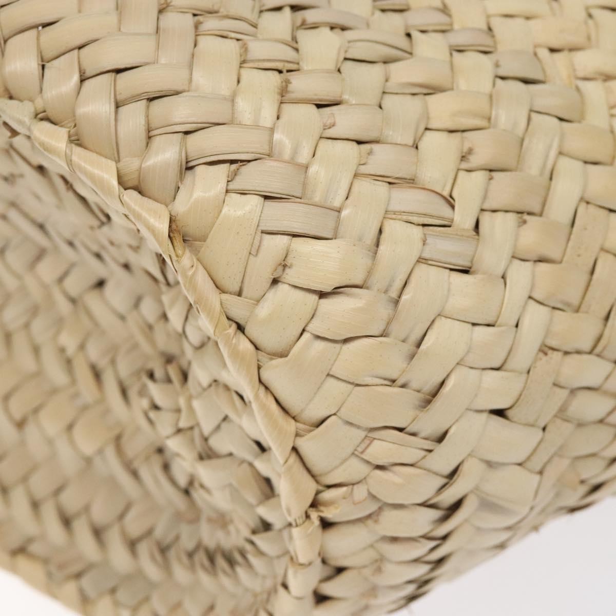 Loewe Basket Tote Raffia Beige Wood Bag (Pre-Owned)