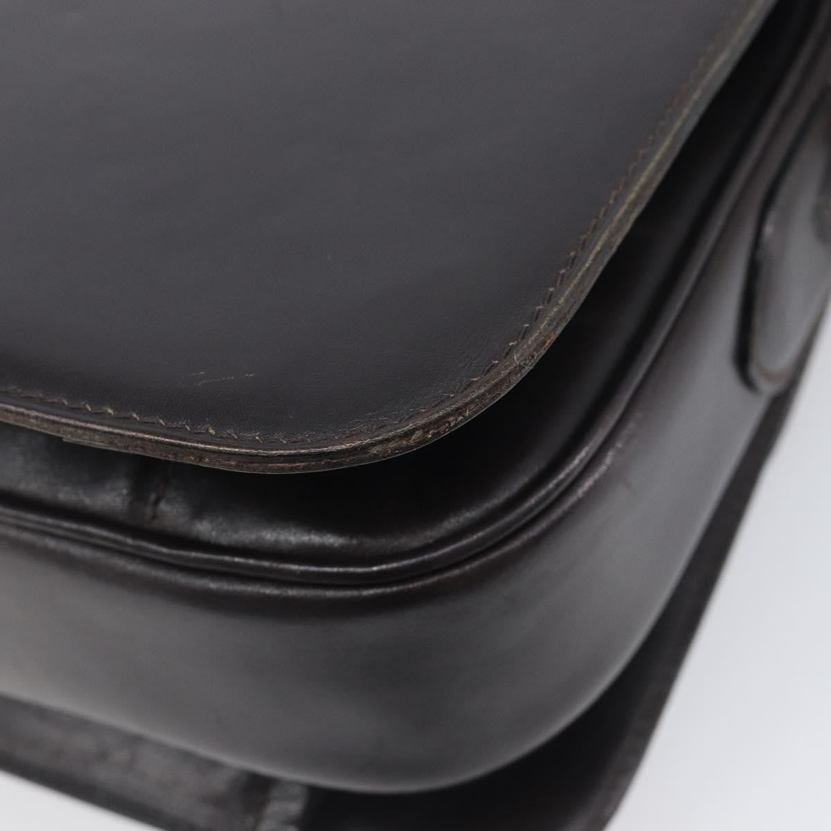 Celine Horse Carriage Leather Black Leather Shoulder Bag Bag (Pre-Owned)