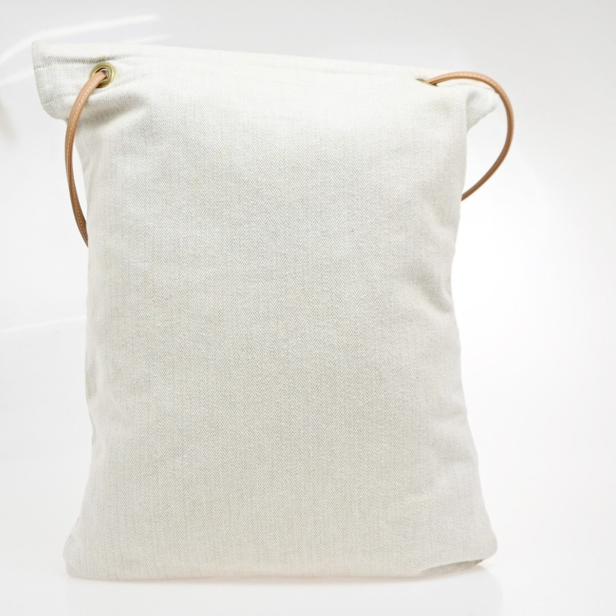 Hermes Aline Toile Beige Cotton Handbag (Pre-Owned)