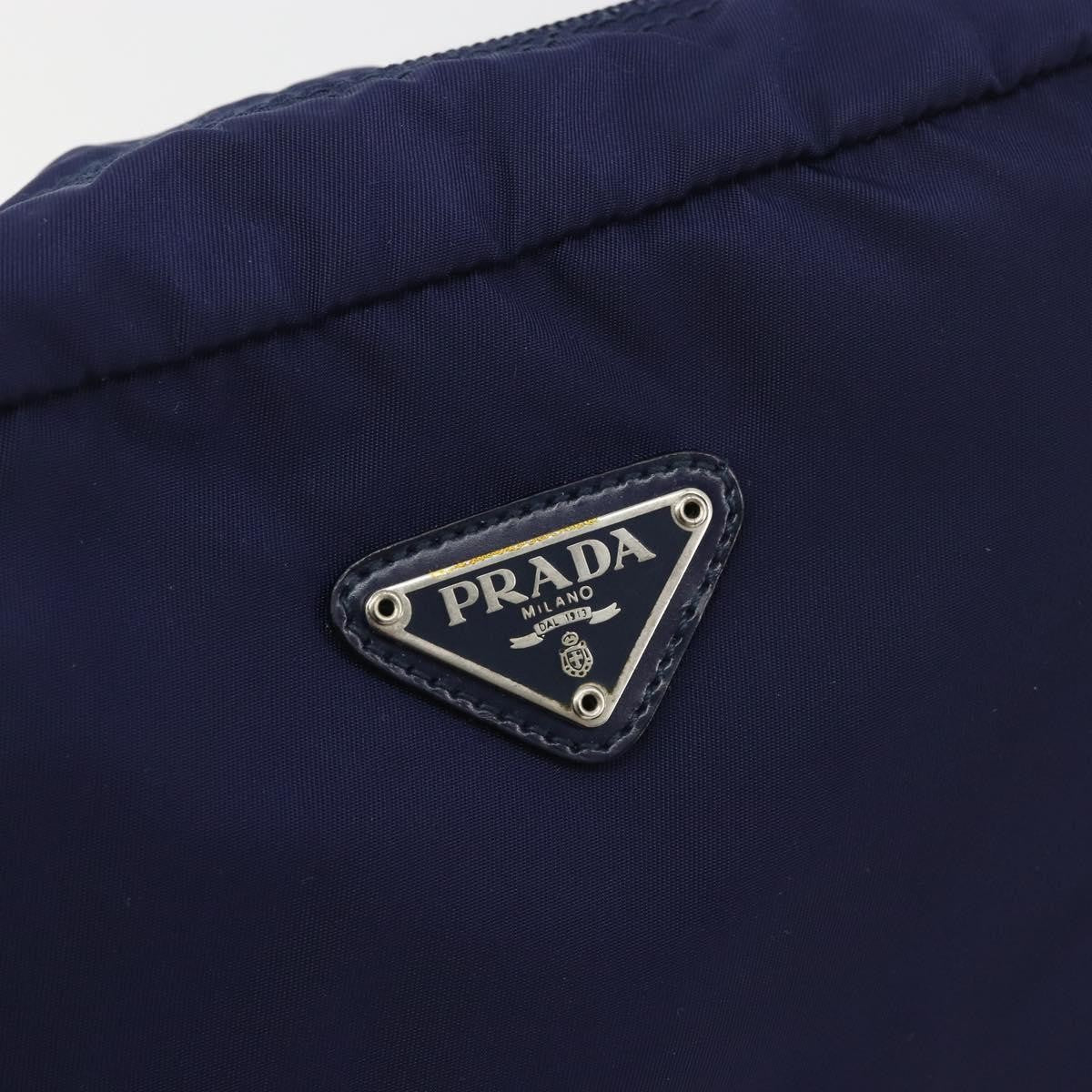 Prada Pouch Nylon Navy Nylon Clutche & Pouche Bag (Pre-Owned)