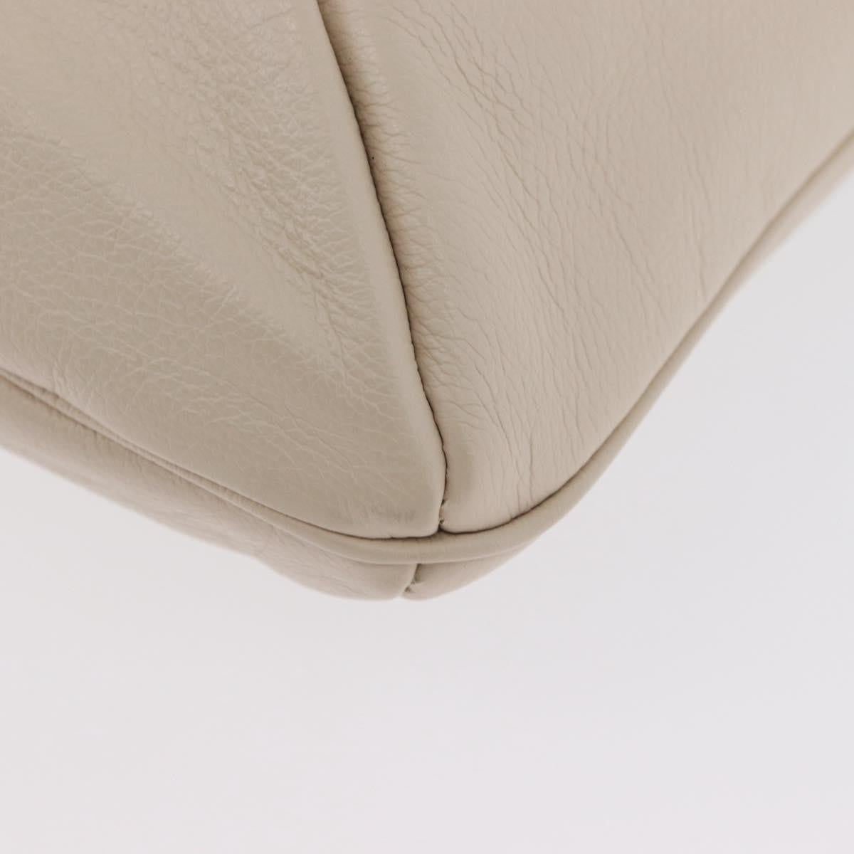 Saint Laurent Vintage Handbag Leather Beige Leather Handbag (Pre-Owned)