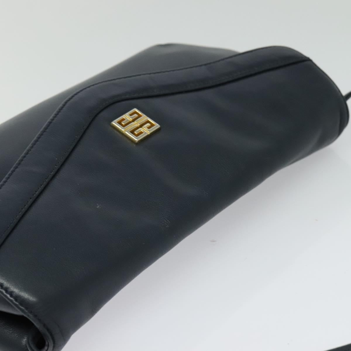Givenchy Vintage 4G Leather Navy Leather Shoulder Bag Bag (Pre-Owned)