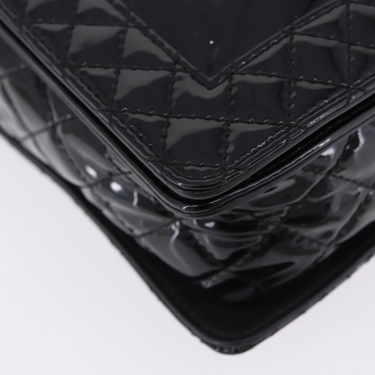 Chanel Reverso Boy Flap Patent Black Patent_Leather Shoulder Bag Bag (Pre-Owned)