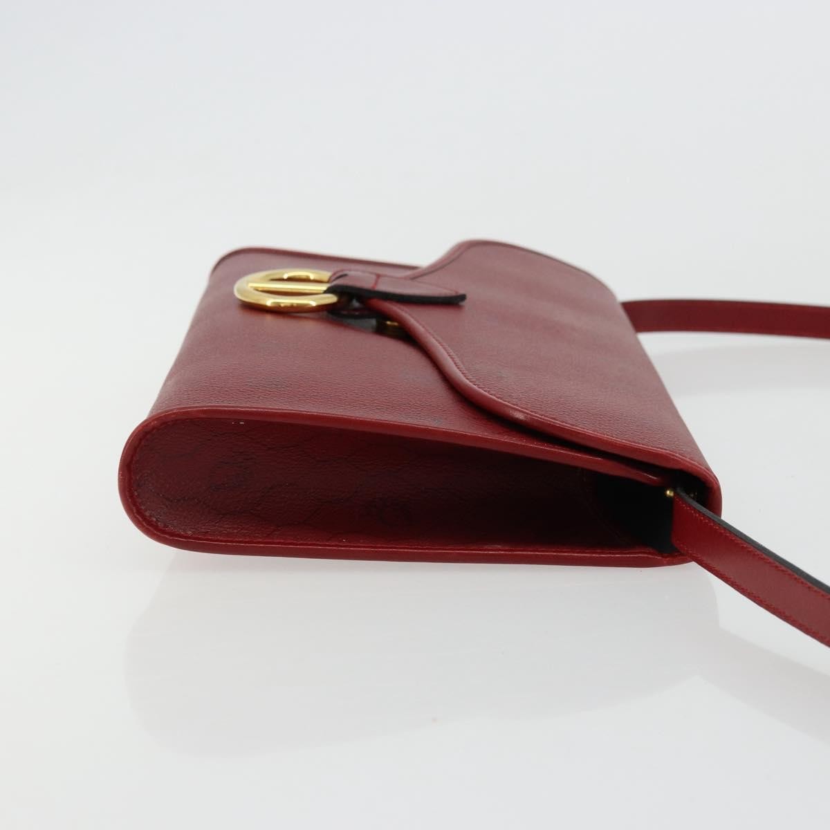 Christian Dior Vintage Honeycomb Canvas Red Canvas Shoulder Bag Bag (Pre-Owned)