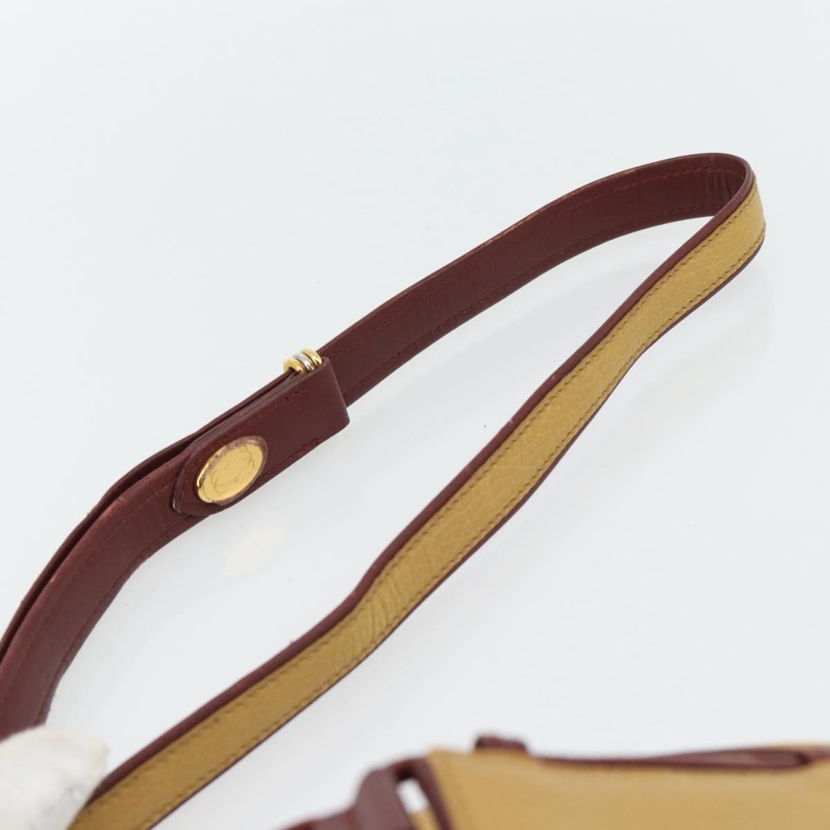 Cartier Tasseled Must De Cartier Leather Yellow Leather Shoulder Bag Bag (Pre-Owned)
