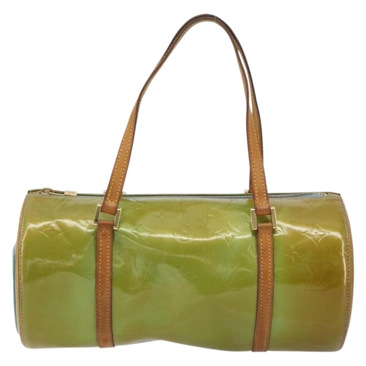 Louis Vuitton Bedford Monogram Vernis Green Patent_Leather Handbag (Pre-Owned)