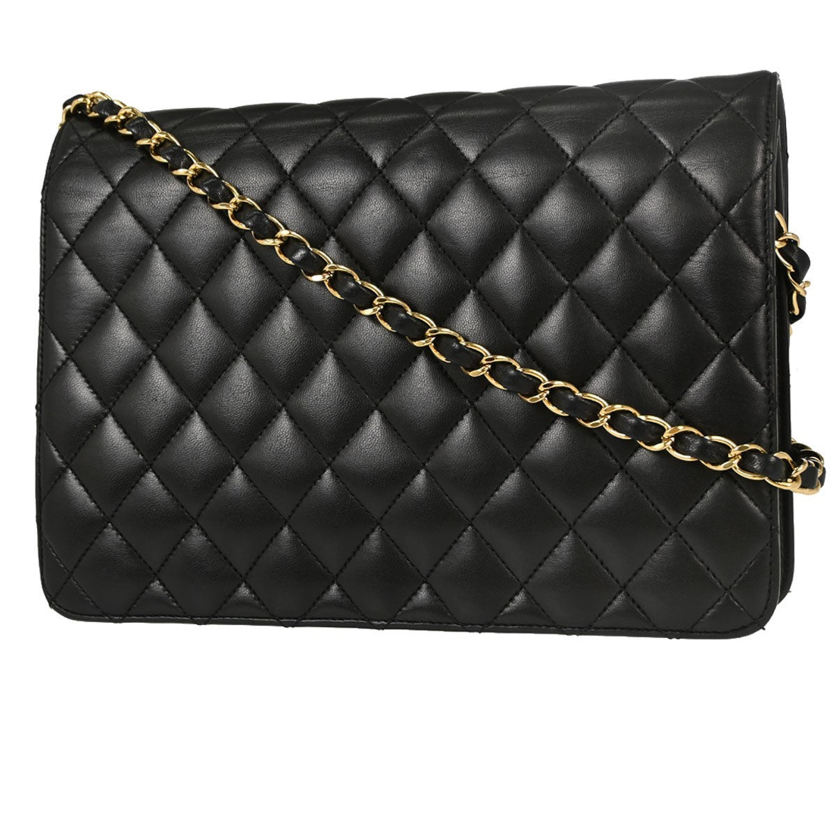 Chanel Turnlock Flap Grosgrain Black Leather Shoulder Bag Bag (Pre-Owned)