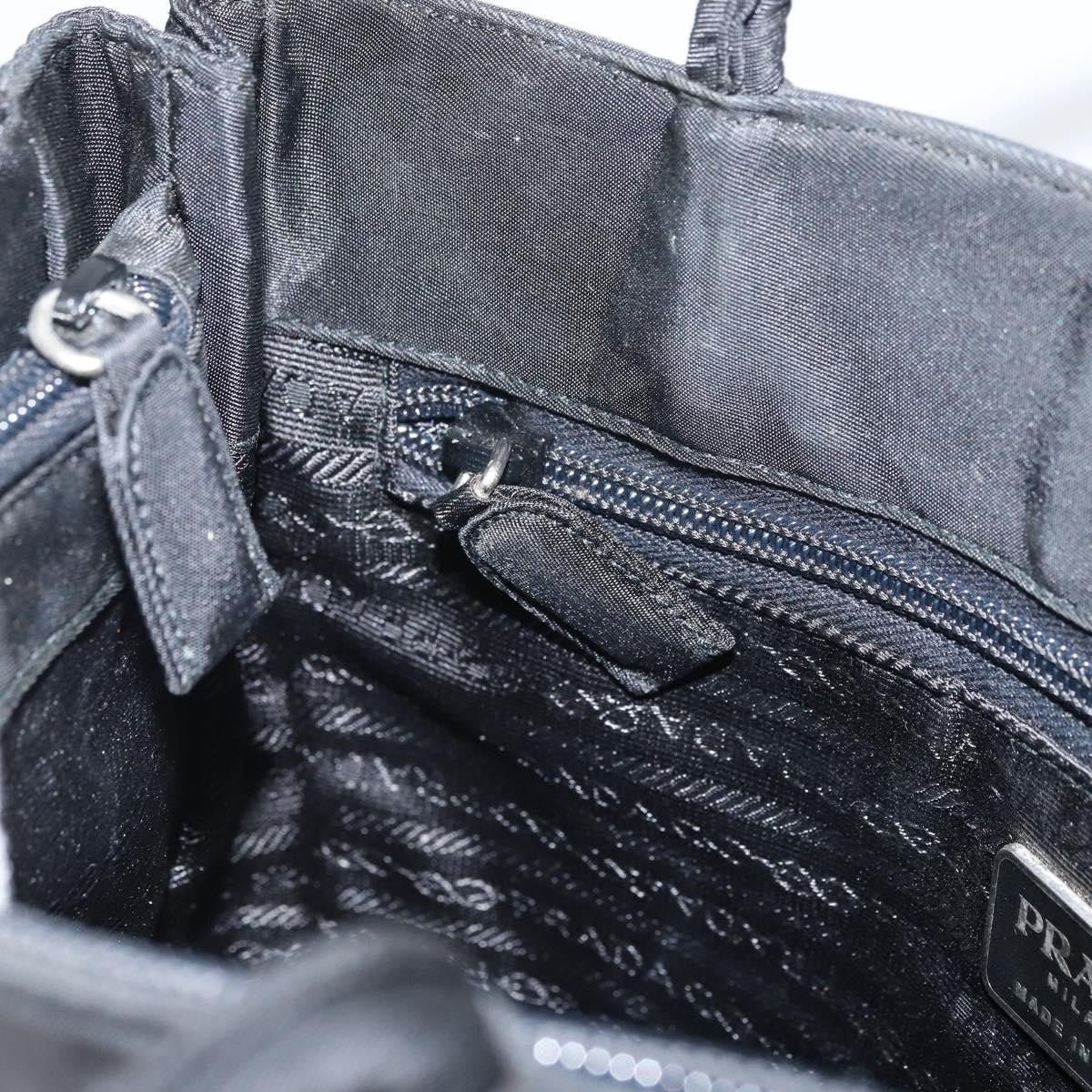 Prada Vintage Tote Nylon Black Nylon Tote Bag Bag (Pre-Owned)