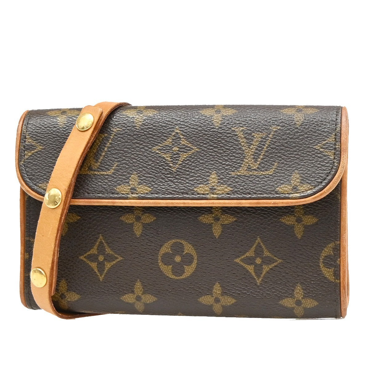 Louis Vuitton Florentine Pochette Canvas Brown Canvas Clutche & Pouche Bag (Pre-Owned)