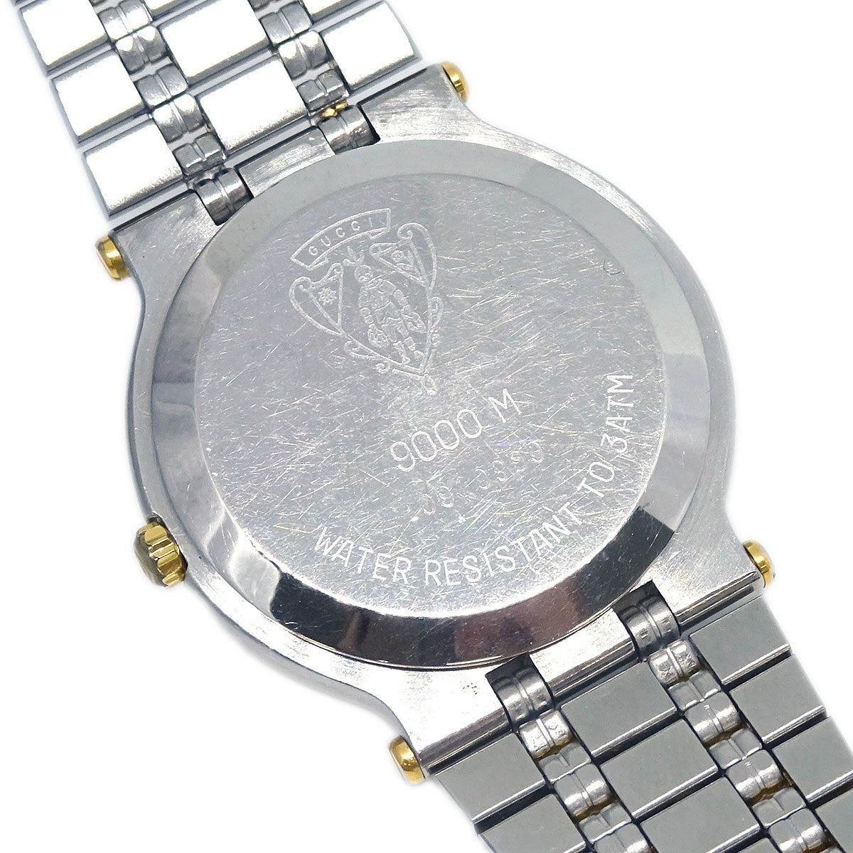 Gucci 9000L Quartz Stainless Steel With Plated Metal Watch (Pre-Owned)