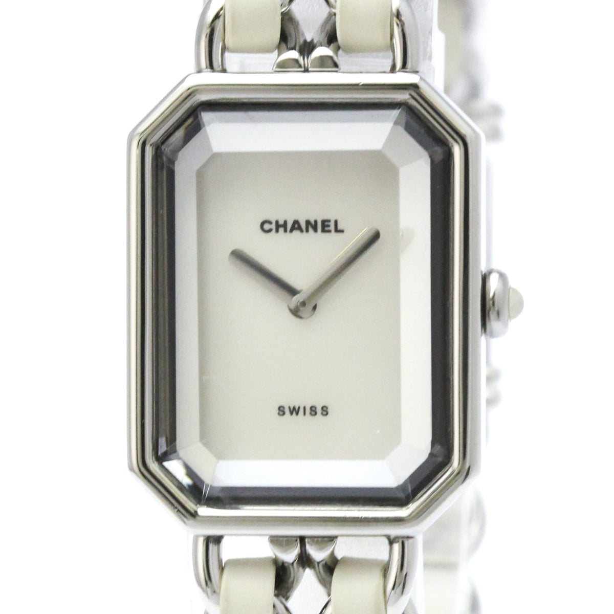 Chanel Premiere Rock Quartz Stainless Steel And Leather Watch (Pre-Owned)