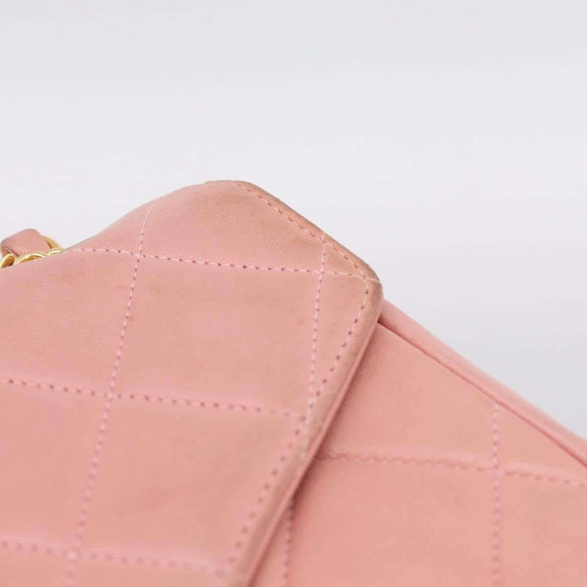 Chanel Vintage Envelope Flap Matelassé Lambskin Pink Leather Shoulder Bag Bag (Pre-Owned)