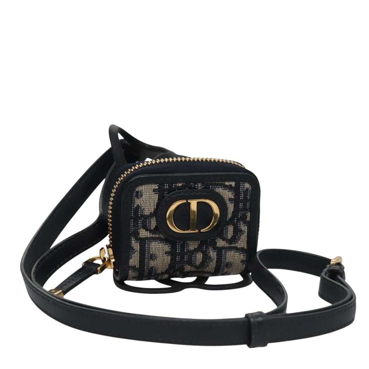 Christian Dior Trotter French Diorissimo Canvas Navy Canvas Wallets Accessory (Pre-Owned)