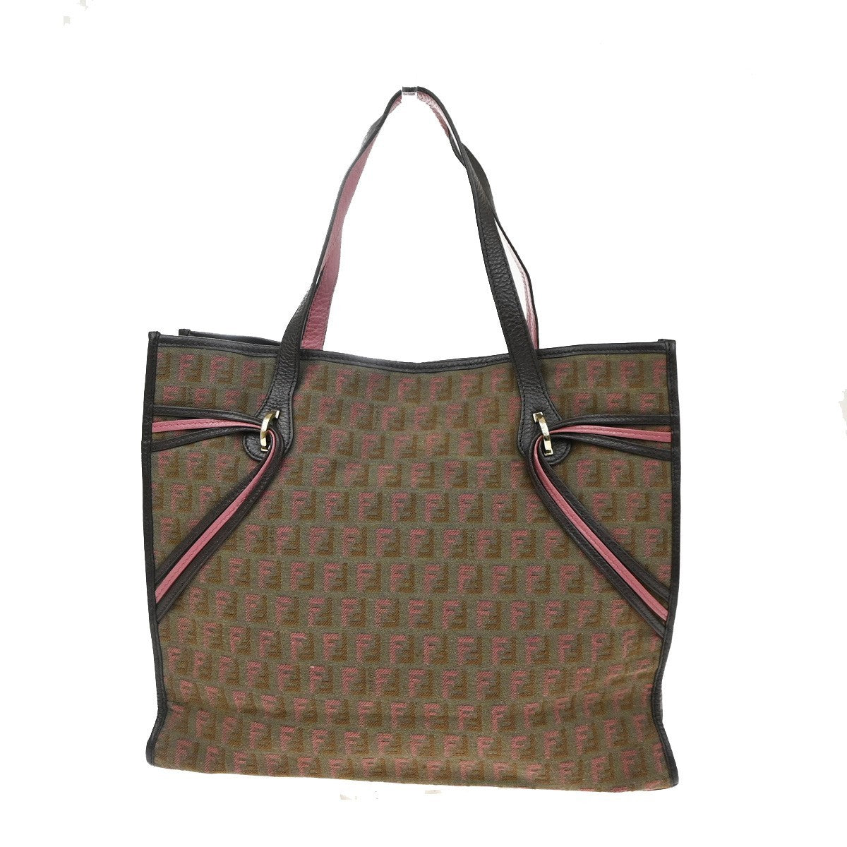 Fendi Vintage Zucchino Canvas Brown Canvas Tote Bag Bag (Pre-Owned)