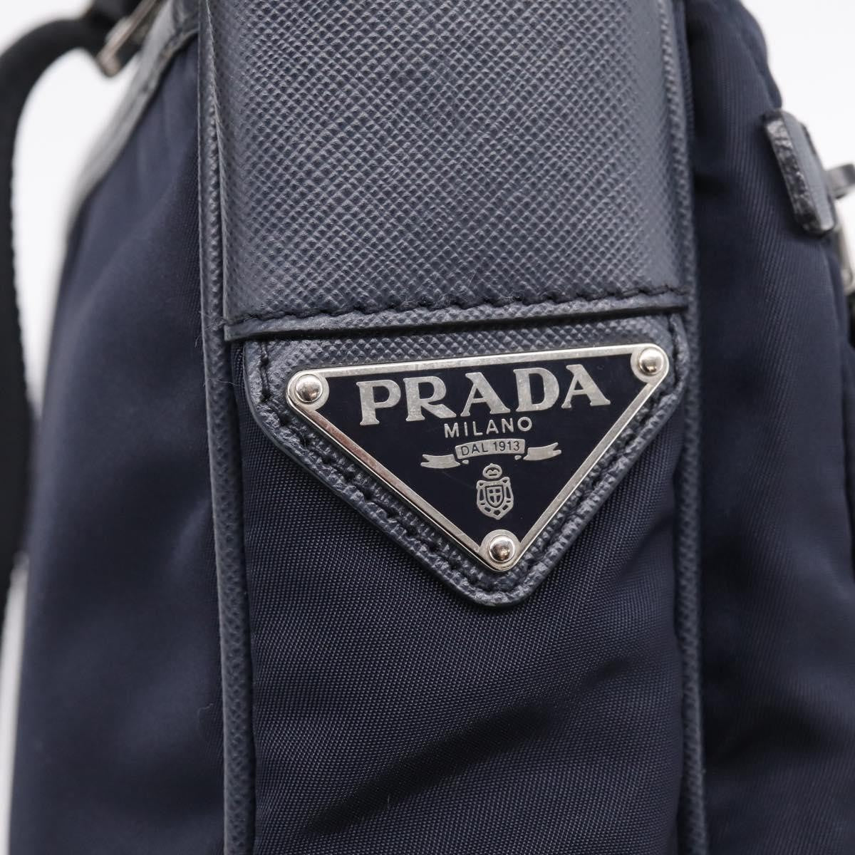 Prada Shoulder Tessuto Navy Nylon Shoulder Bag Bag (Pre-Owned)