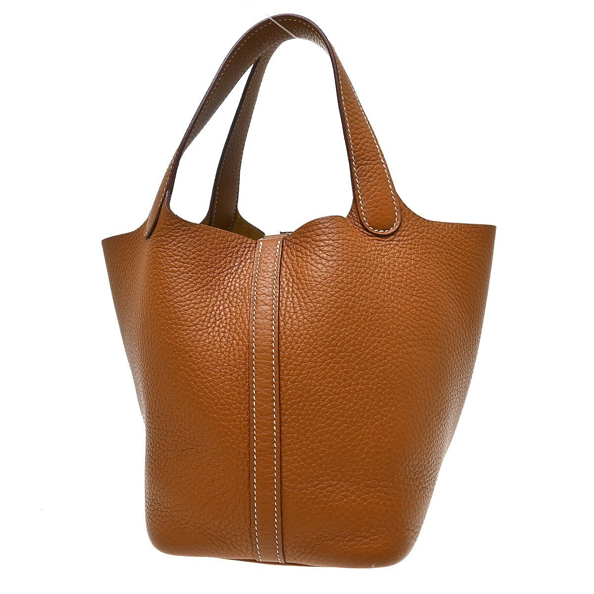 Hermes Picotin Clémence Brown Leather Handbag (Pre-Owned)