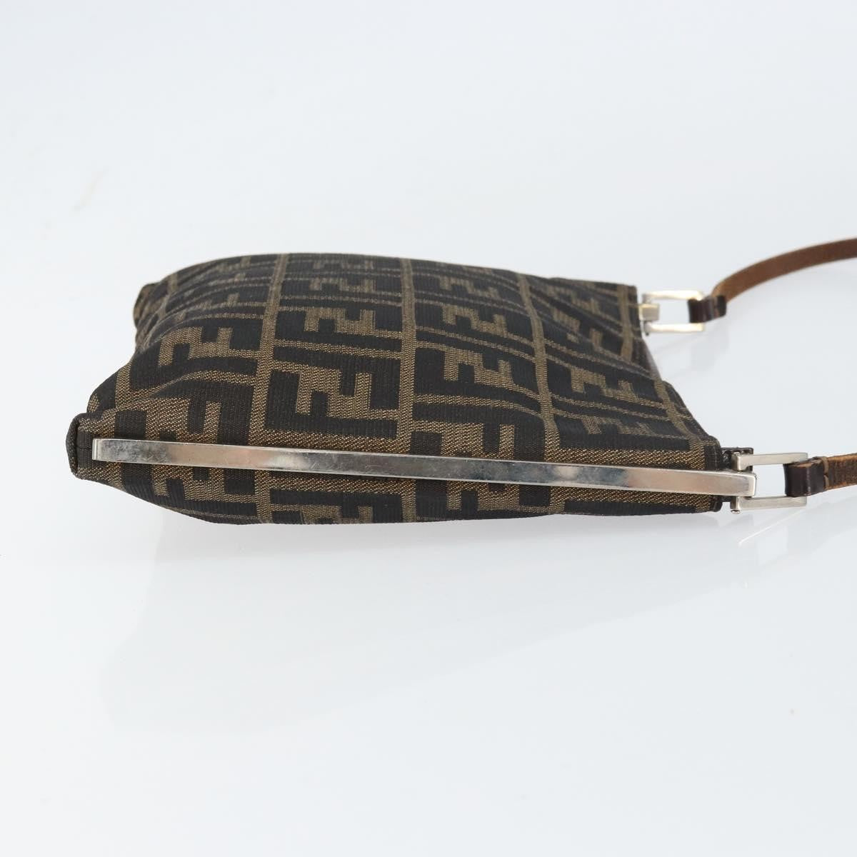Fendi Vintage Shoulderbag Canvas Brown Canvas Shoulder Bag Bag (Pre-Owned)