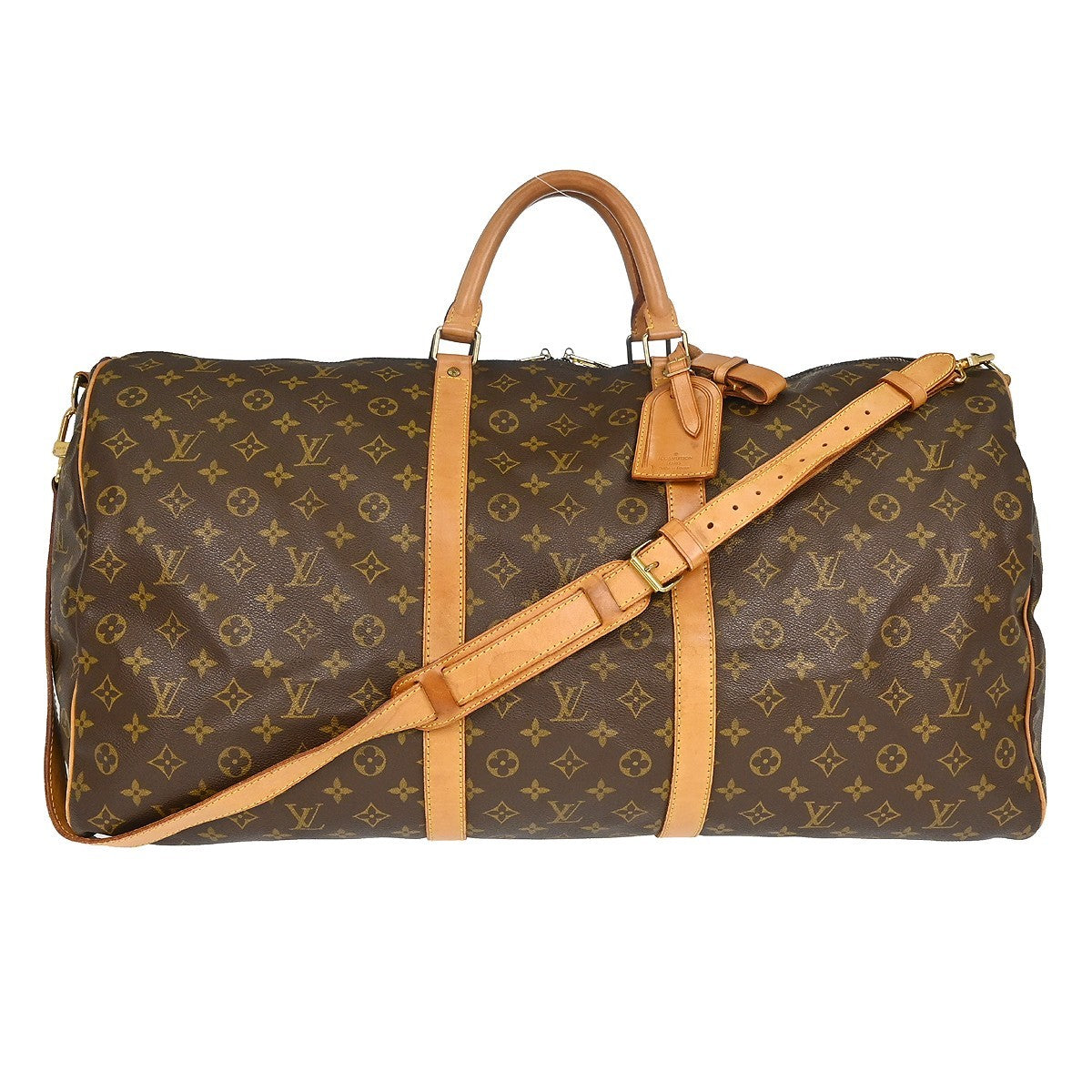 Louis Vuitton Keepall Bandouliere Monogram Canvas Brown Canvas Travel Bag Bag (Pre-Owned)