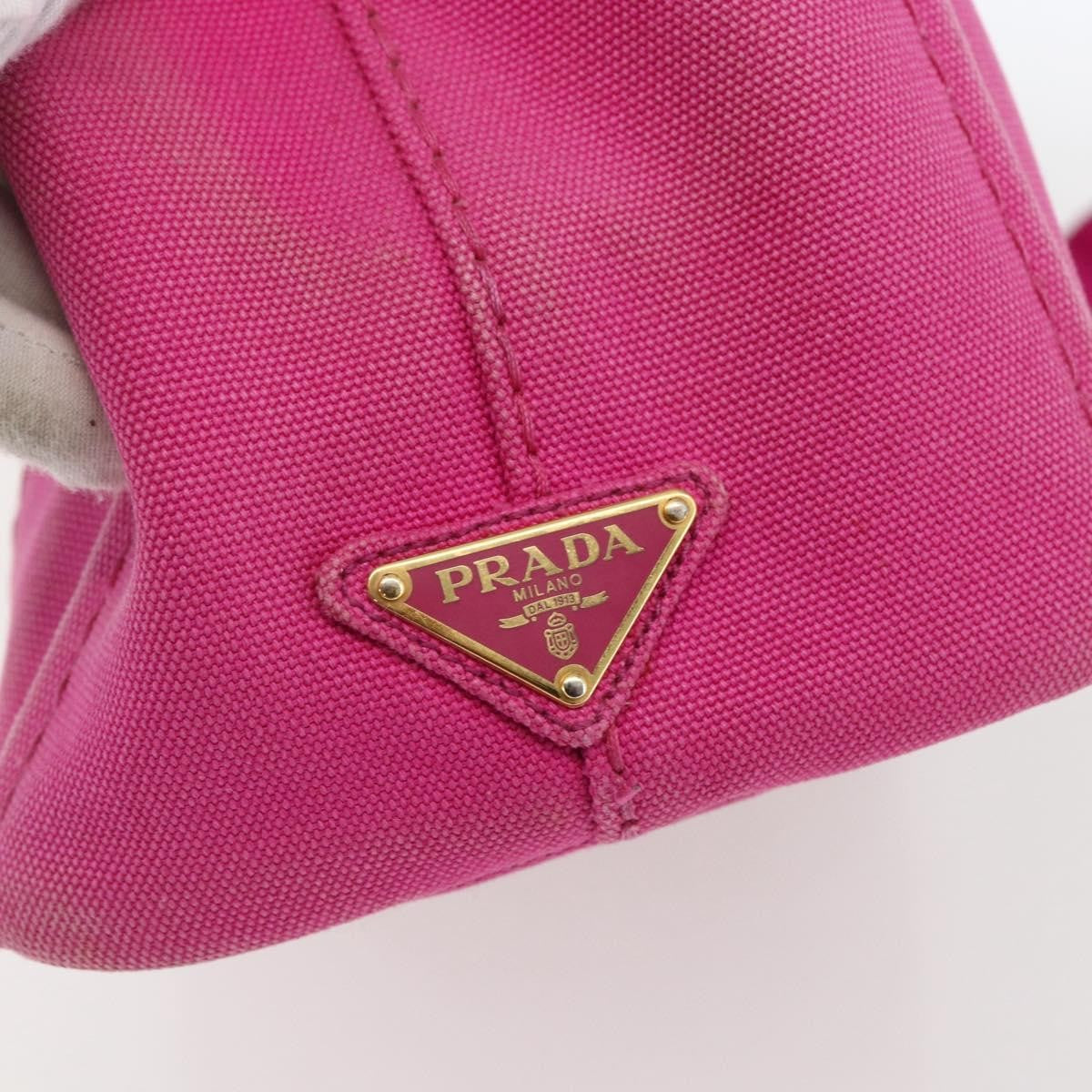 Prada Canapa Convertible Tote Canvas Pink Canvas Tote Bag Bag (Pre-Owned)