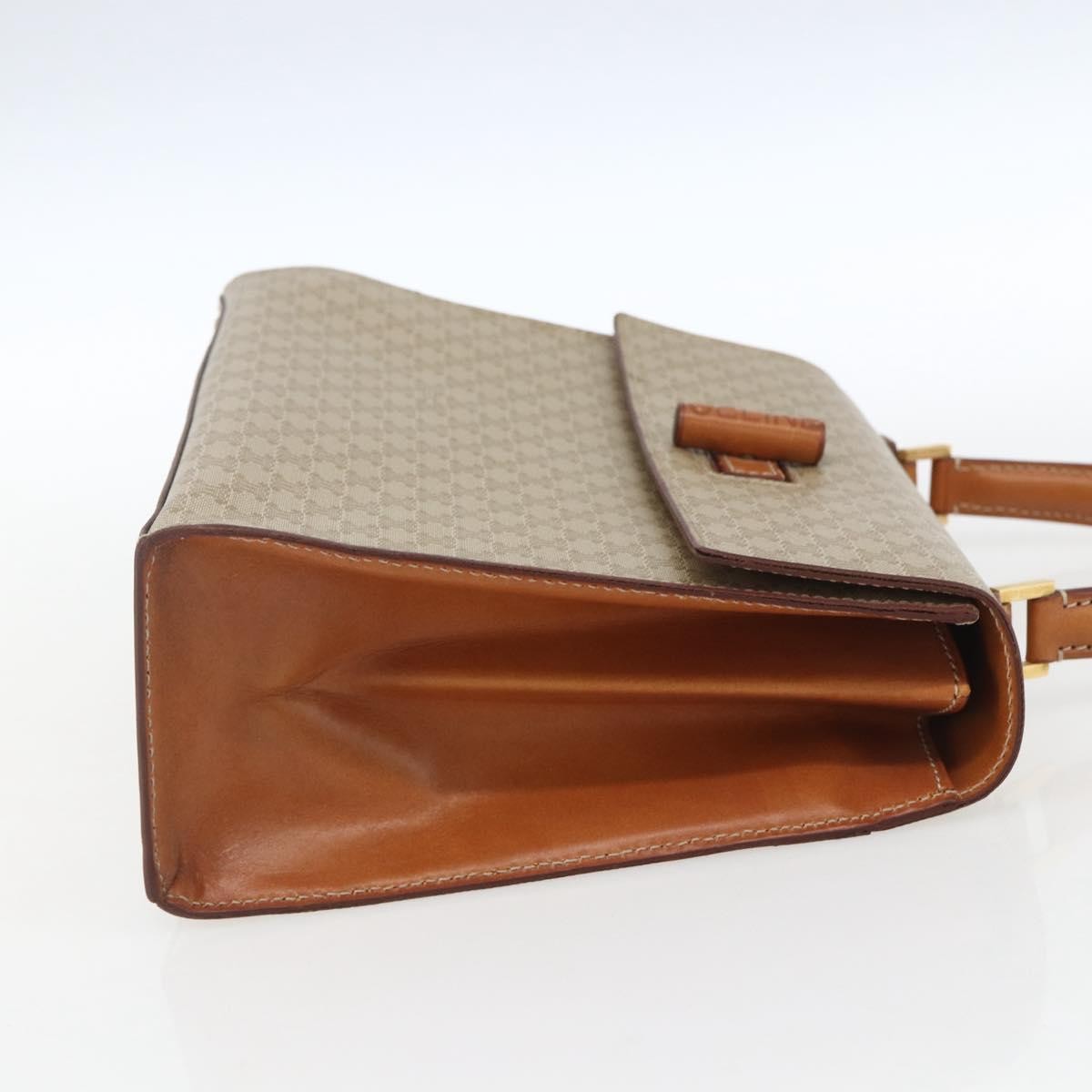 Celine Vintage Macadam Canvas And Leather Beige Canvas Handbag (Pre-Owned)
