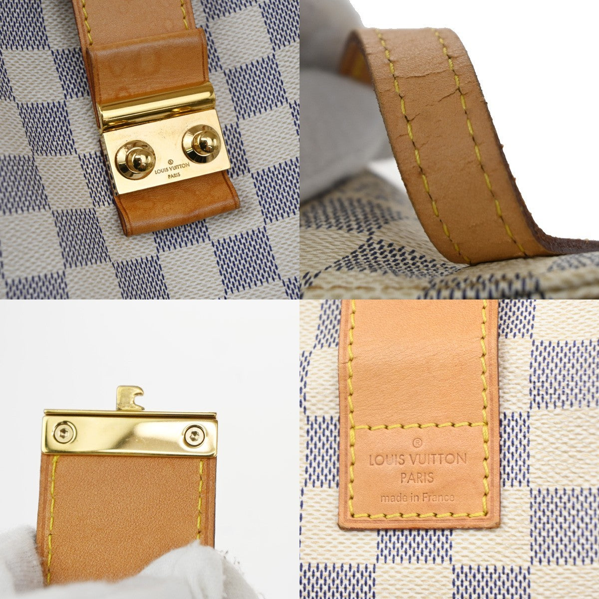 Louis Vuitton Salina Damier White Canvas Handbag (Pre-Owned)