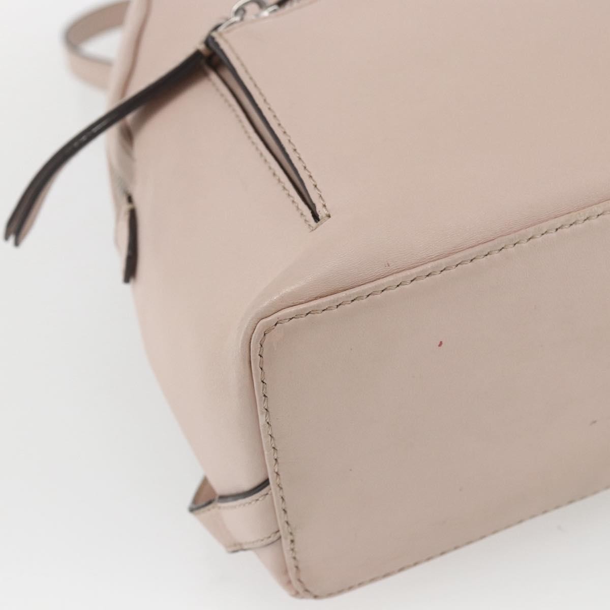 Fendi By The Way Leather Beige Leather Backpack Bag (Pre-Owned)