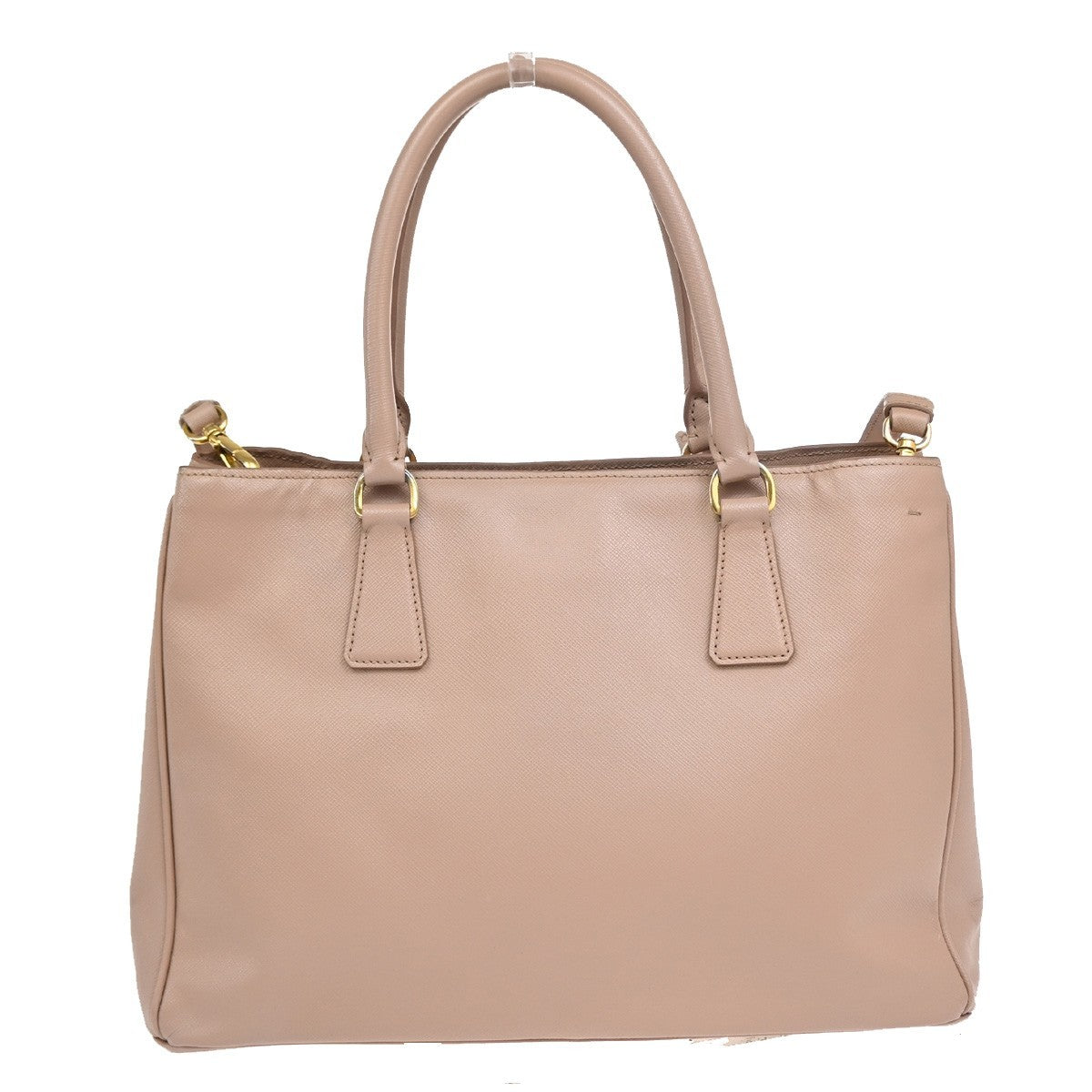 Prada Gardener's Saffiano Leather Pink Leather Tote Bag Bag (Pre-Owned)