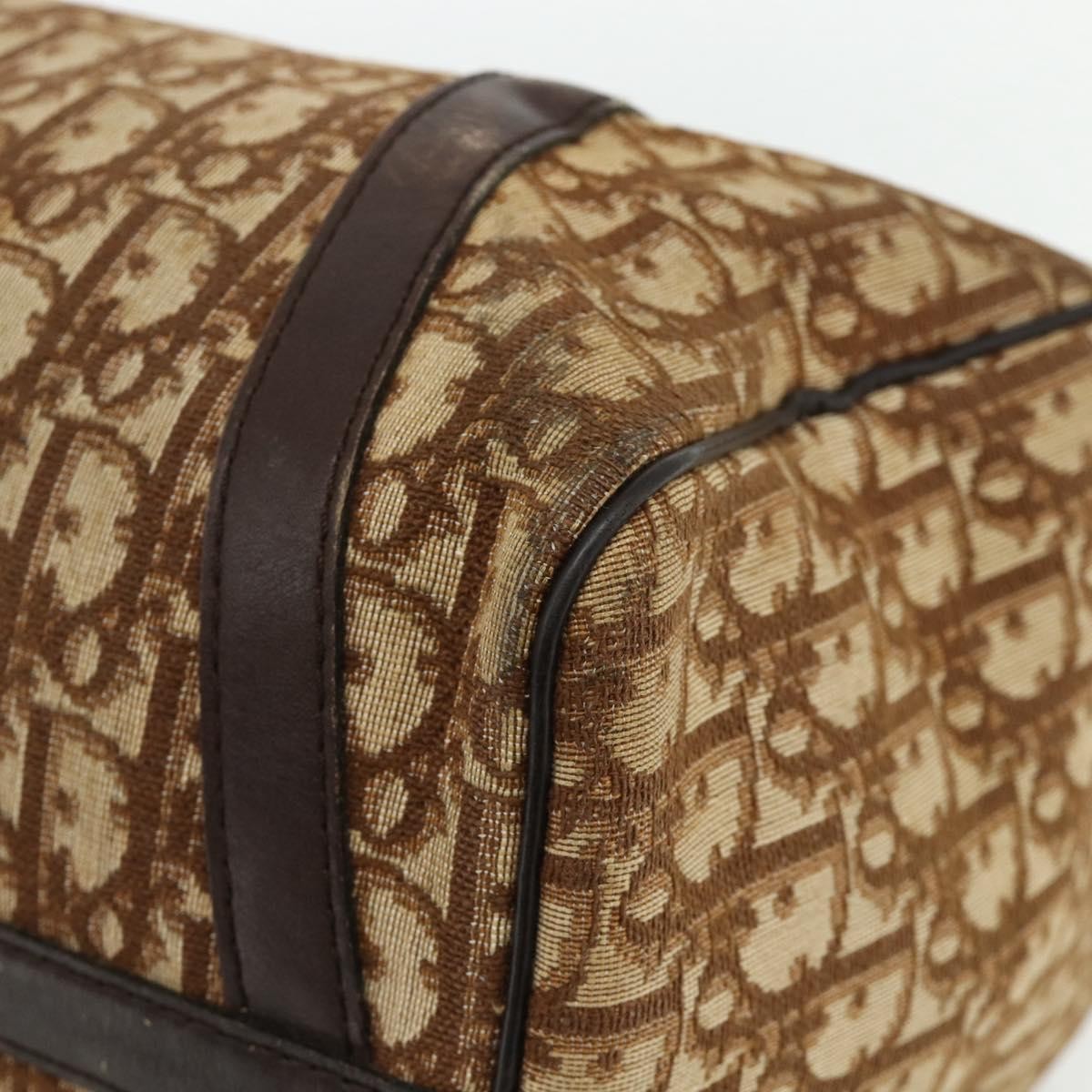 Christian Dior Vintage Trotter Canvas Brown Canvas Handbag (Pre-Owned)