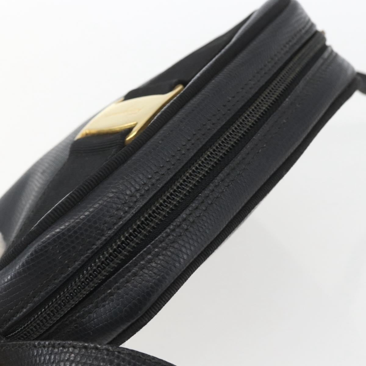 Salvatore Ferragamo Vala Leather Black Leather Shoulder Bag Bag (Pre-Owned)