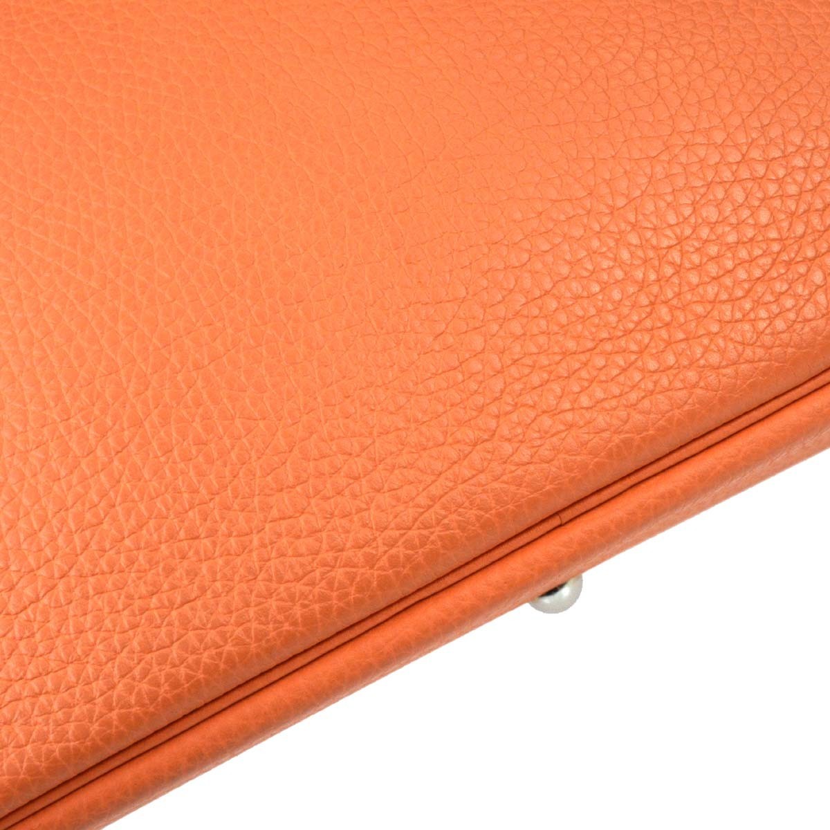 Hermes Bolide Clemence Orange Leather Handbag (Pre-Owned)