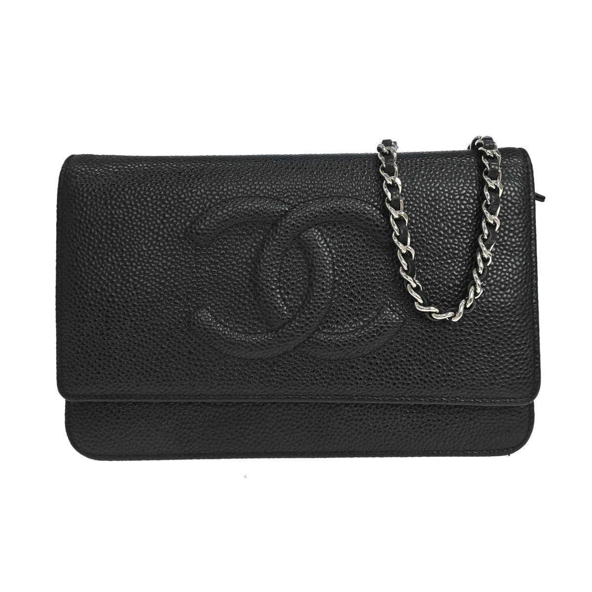 Chanel Timeless Wallet On Chain Caviar Black Leather Wallets Accessory (Pre-Owned)