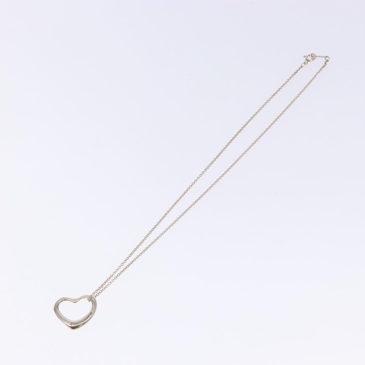 Tiffany & Co. Elsa Peretti Open Heart Pendant Sterling Silver Silver Silver Necklace Jewelry (Pre-Owned)