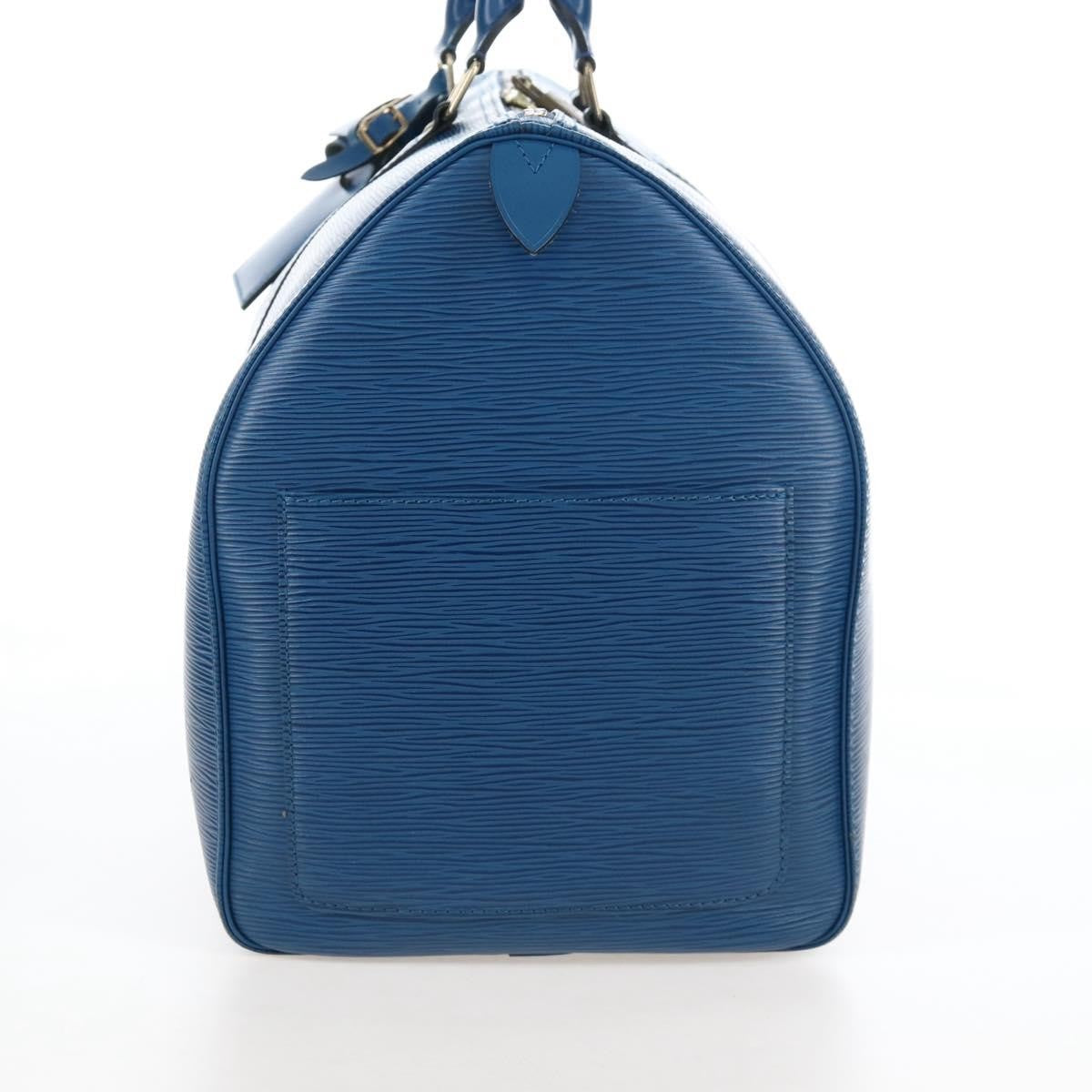 Louis Vuitton Keepall Epi Leather Blue Leather Travel Bag Bag (Pre-Owned)