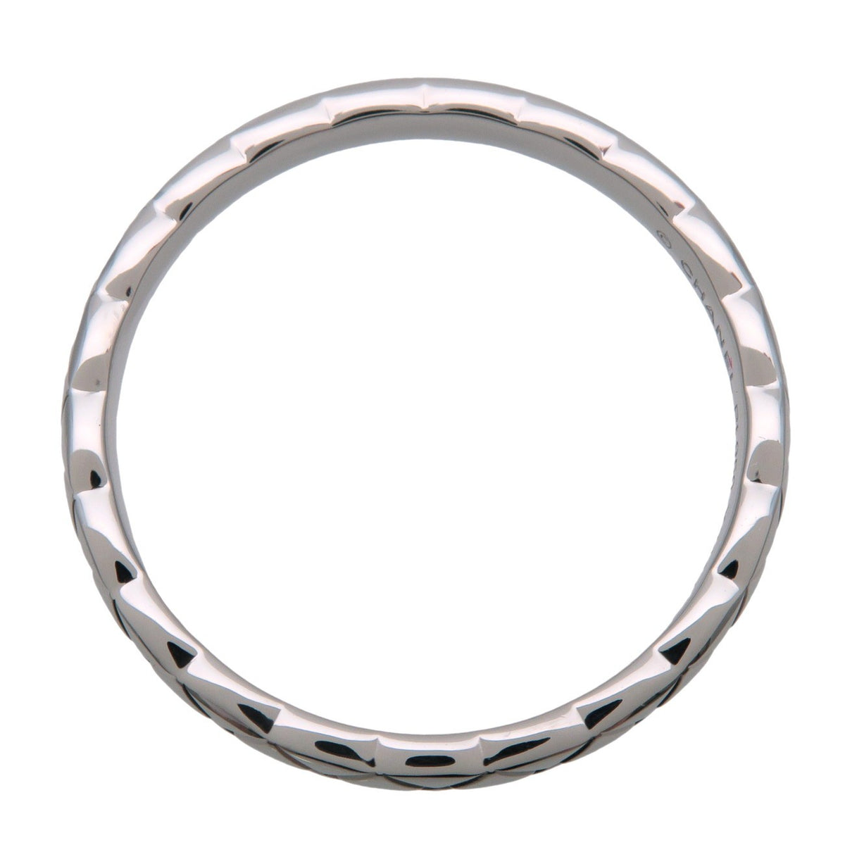 Chanel Coco Crush 18K White Gold Silver Platinum Ring Jewelry (Pre-Owned)