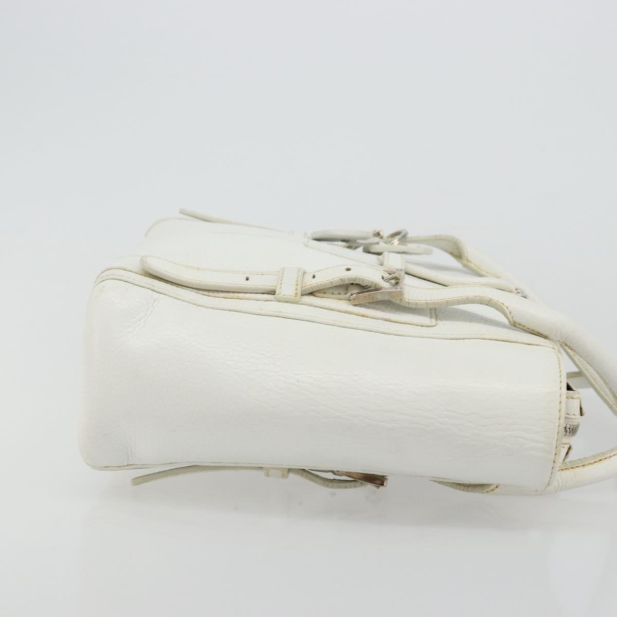 Loewe Senda Leather White Leather Handbag (Pre-Owned)