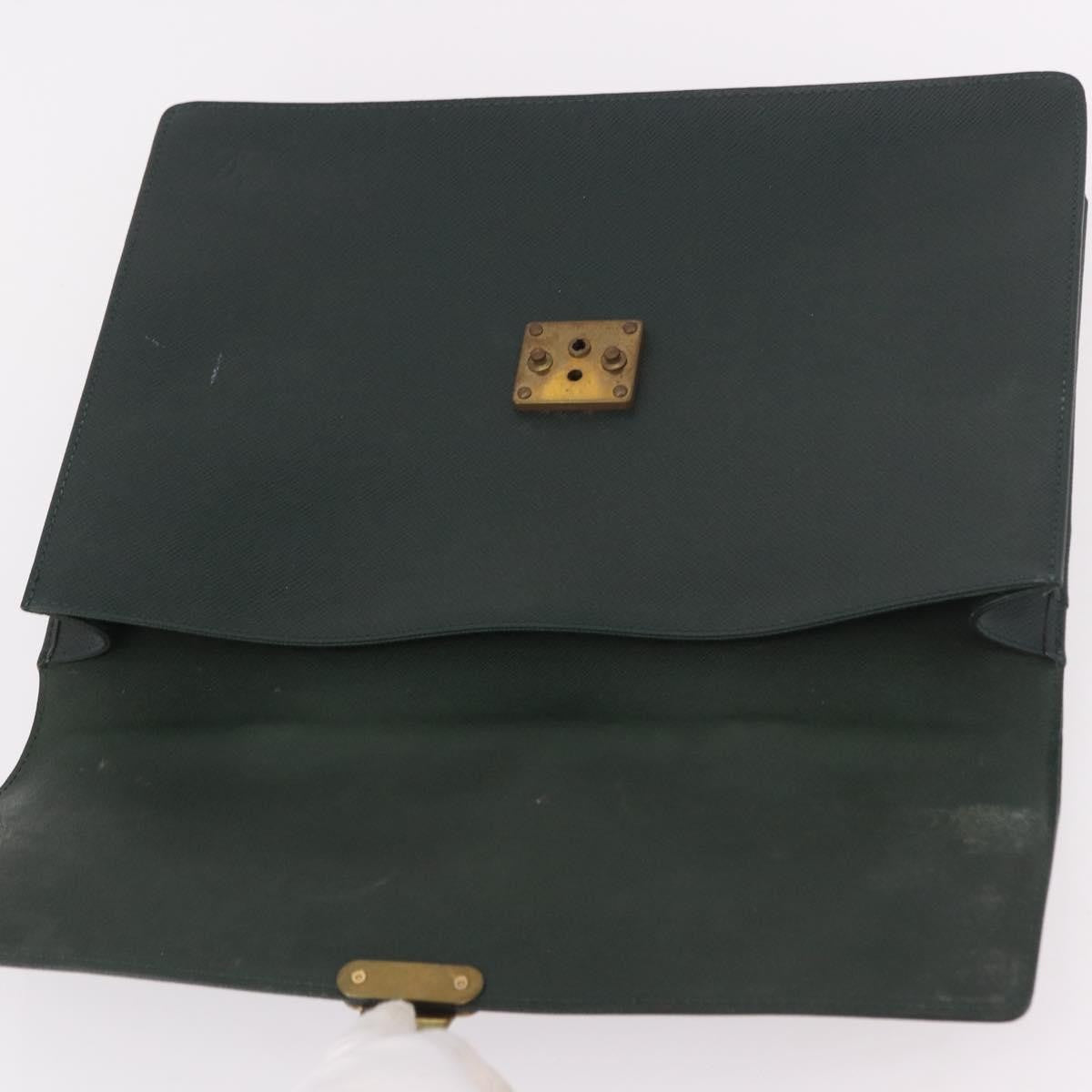 Louis Vuitton Robusto Taiga Green Leather Briefcase Bag (Pre-Owned)