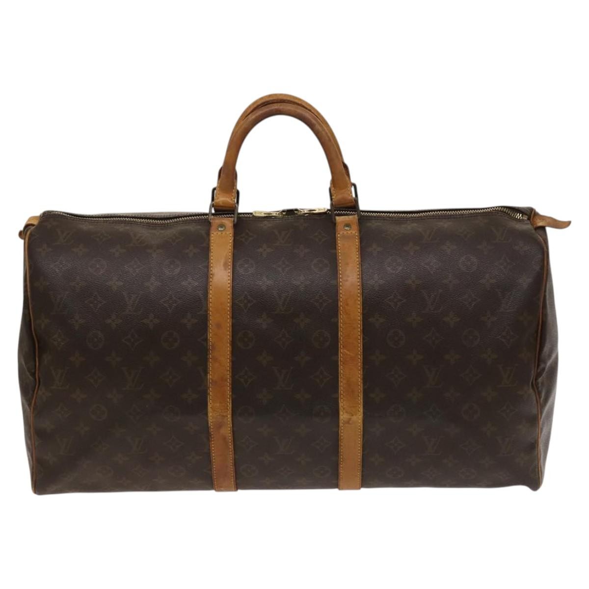 Louis Vuitton Keepall Monogram Canvas Brown Canvas Travel Bag Bag (Pre-Owned)