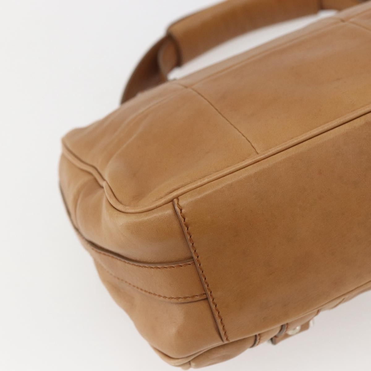 Salvatore Ferragamo Gancini Leather Brown Leather Shoulder Bag Bag (Pre-Owned)