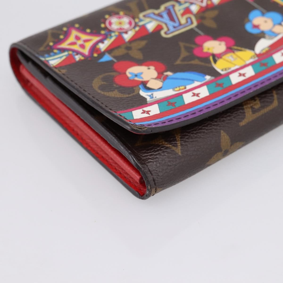 Louis Vuitton Sarah Wallet Nm Limited Edition Vivienne Xmas Monogram Canvas Brown Canvas Wallets Accessory (Pre-Owned)