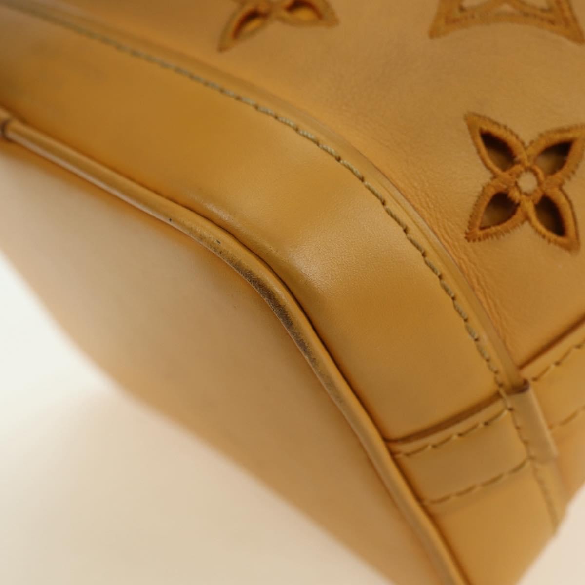 Louis Vuitton Noe Nm Perforated And Embroidered Monogram Leather Yellow Leather Shoulder Bag Bag (Pre-Owned)