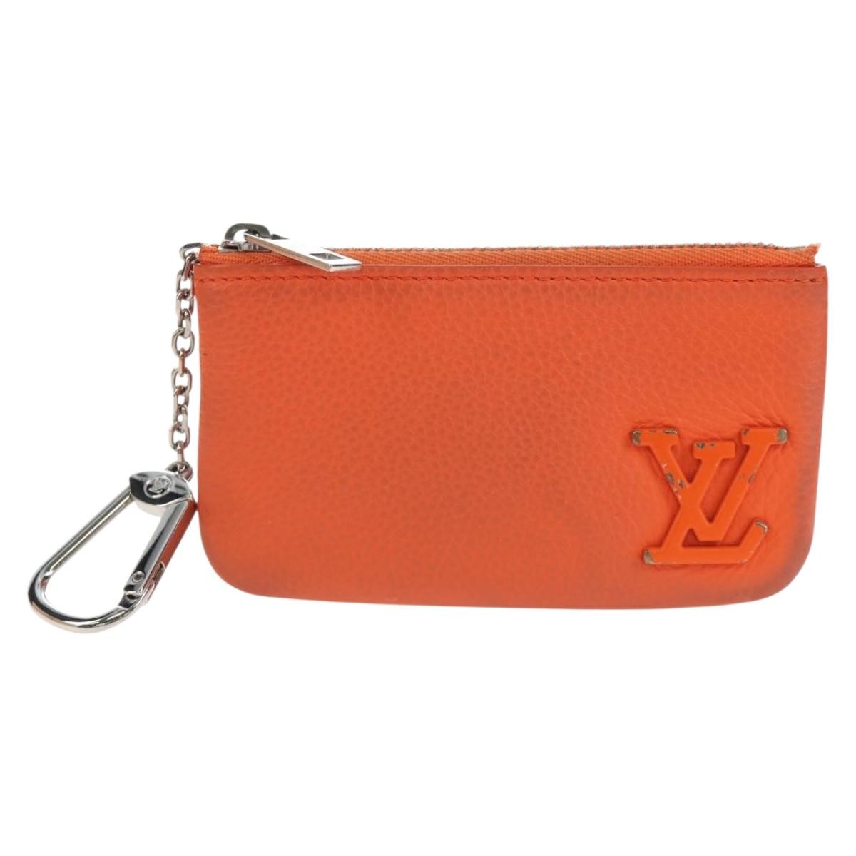 Louis Vuitton Pochette Clés Everyday Lv Leather Orange Leather Wallets Accessory (Pre-Owned)