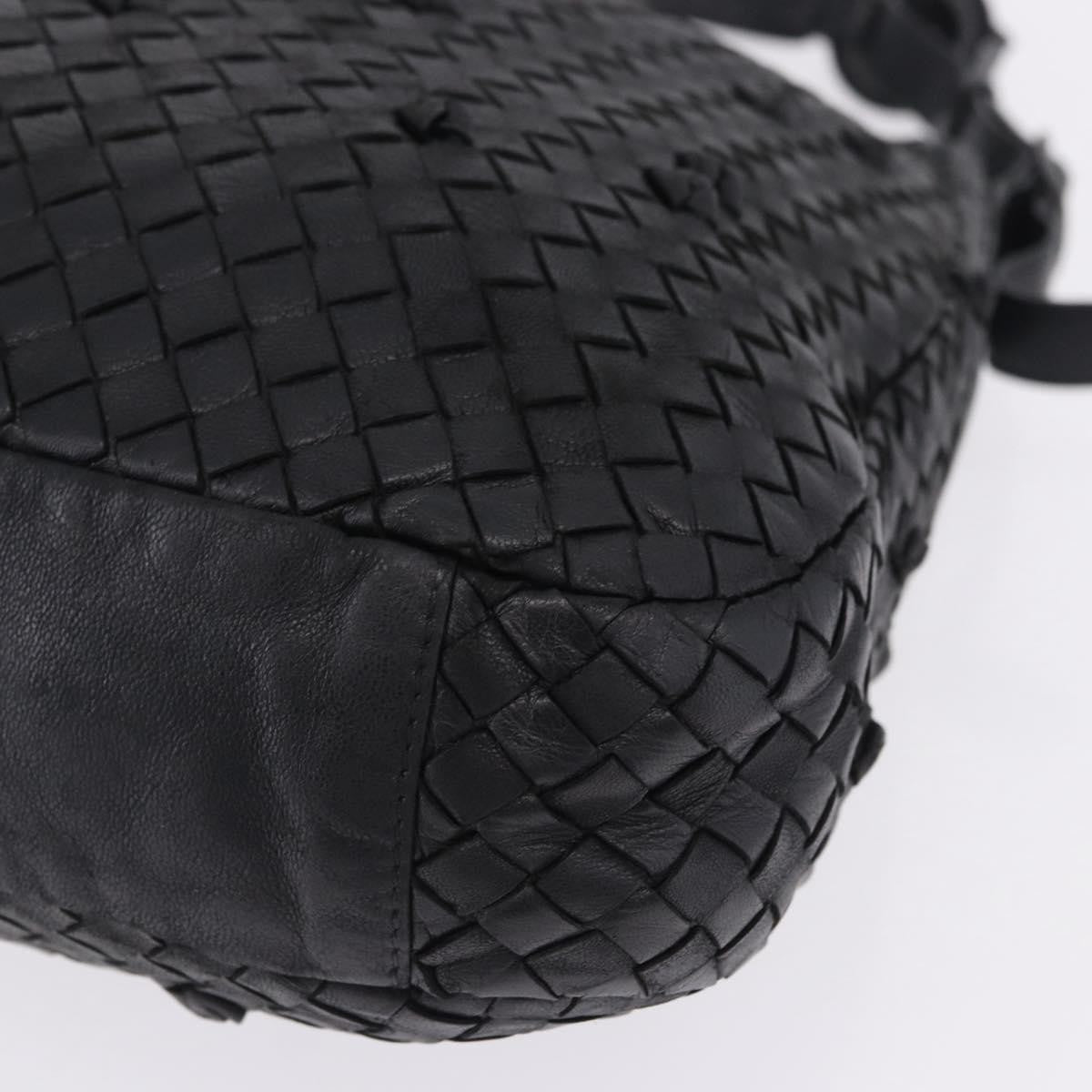 Bottega Veneta Naruto Knot Intrecciato Nappa Black Leather Shoulder Bag Bag (Pre-Owned)