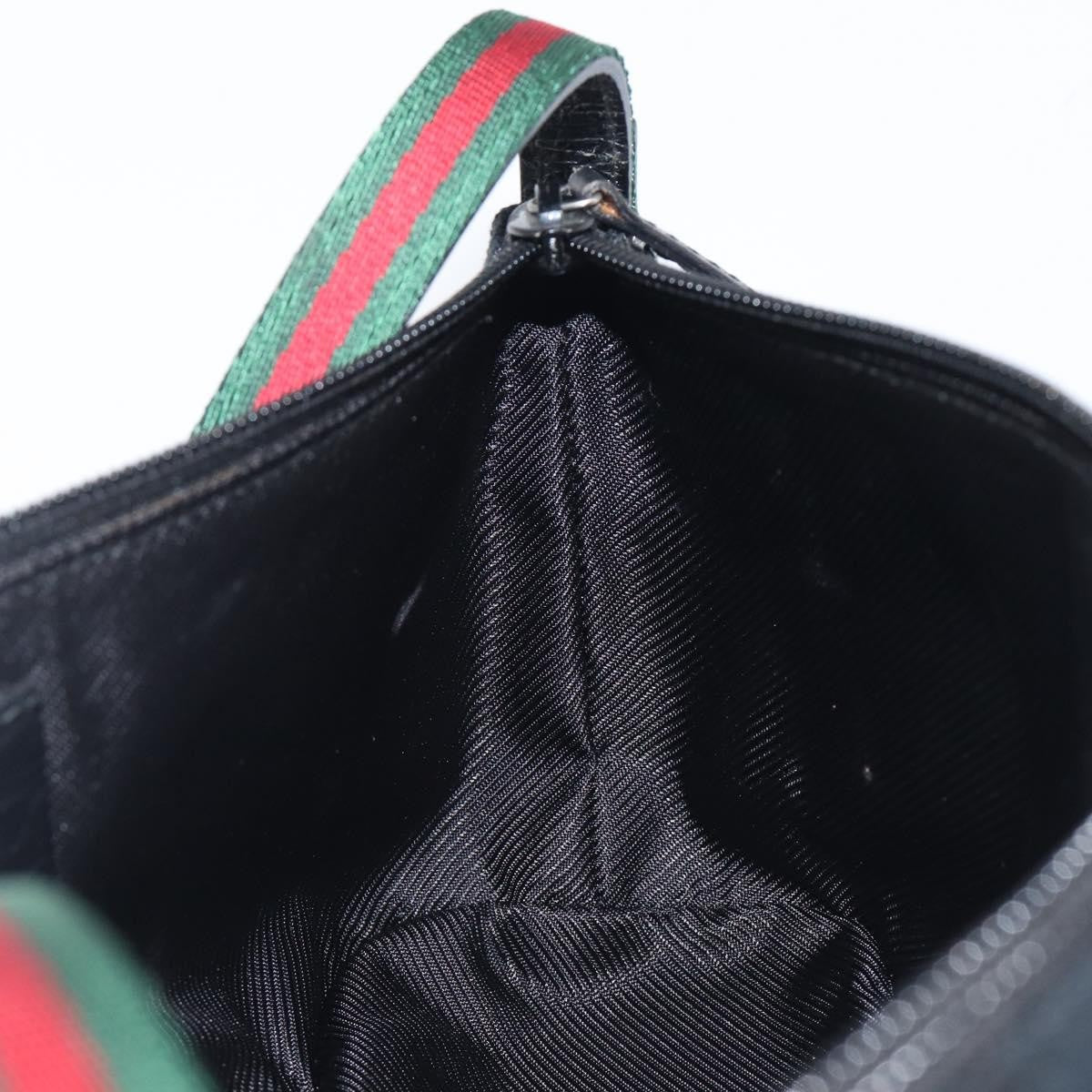 Gucci Zipped Pochette Gg Canvas Black Canvas Shoulder Bag Bag (Pre-Owned)
