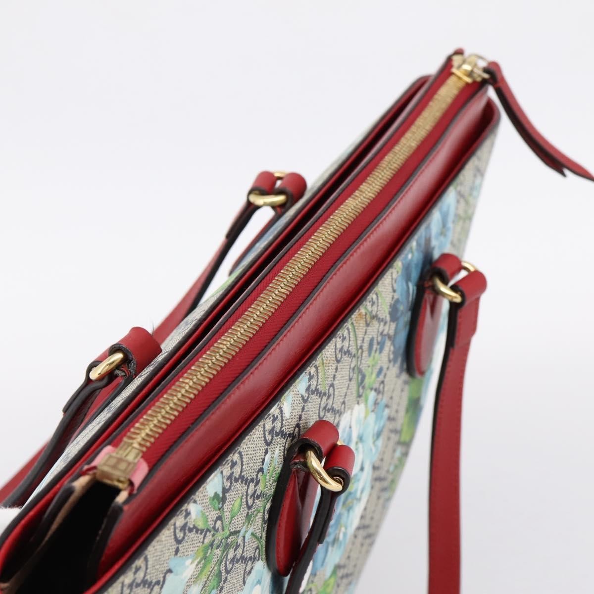 Gucci Linea A Convertible Blooms Print Gg Coated Canvas Multicolour Canvas Tote Bag Bag (Pre-Owned)