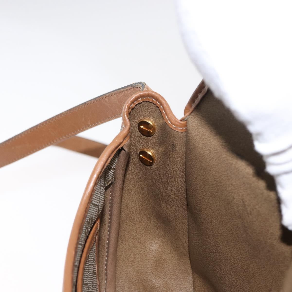 Christian Dior Vintage Honeycomb Canvas And Leather Beige Canvas Shoulder Bag Bag (Pre-Owned)