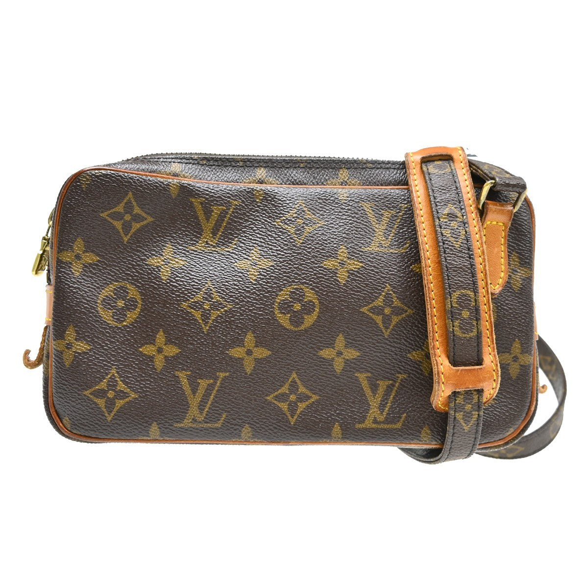 Louis Vuitton Pochette Marly Bandouliere Monogram Canvas Brown Canvas Shoulder Bag Bag (Pre-Owned)